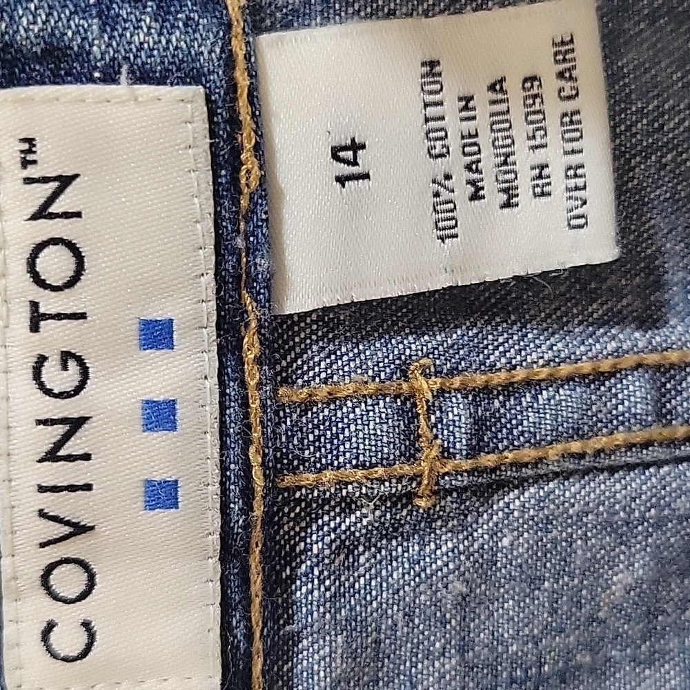 Women's Covington Size 14 Blue Denim Midi Skirt - Picture 5 of 8